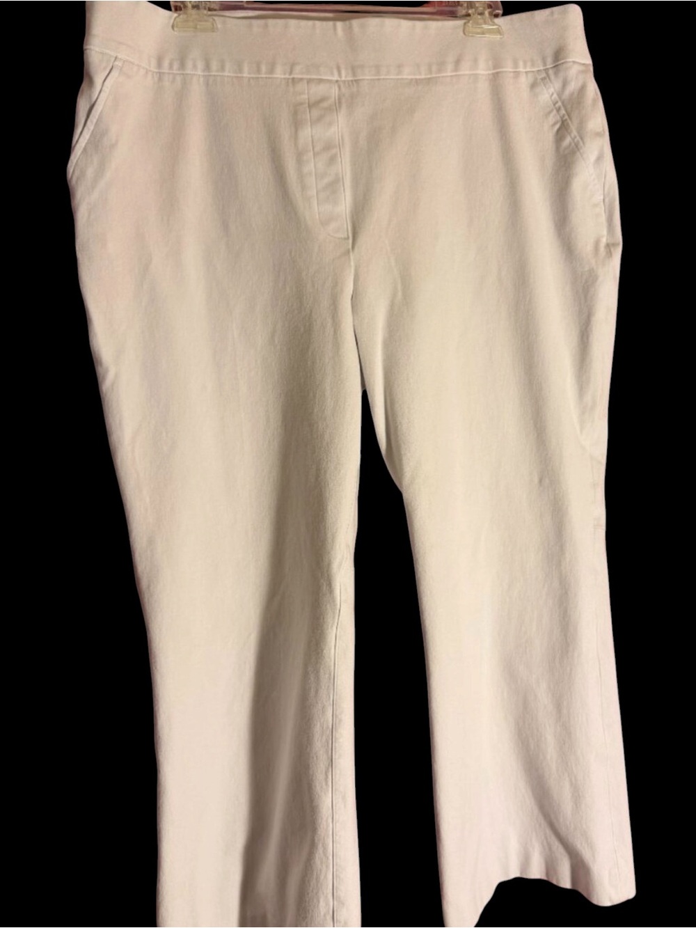Spanx White On-The-Go Classic White Cropped Kick Flare Sz 1X